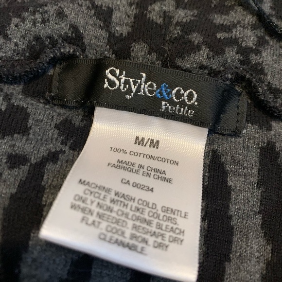 Style & Co. Petite Animal Print Cardigan - Size M/M - Picture 2 of 5